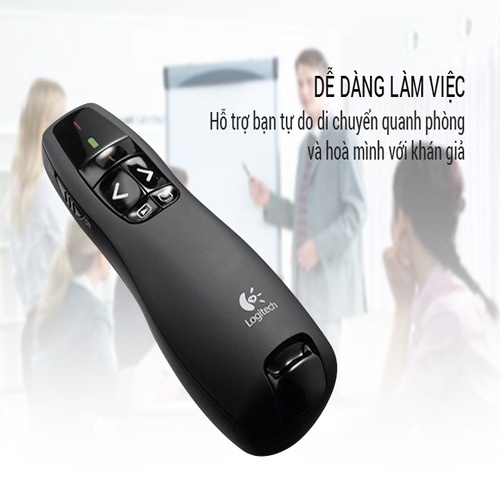 BÚT TRÌNH CHIẾU LOGITECH R400 ⚡ CHÍNH HÃNG ⚡ Bút Thuyết Trình, Bút Chiếu Slide, Bút Chỉ Máy Chiếu, Chất Lượng Cao