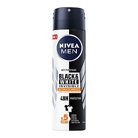 Xịt Ngăn Mùi Giảm Vết Ố Vàng Nivea Men Invisible For Black & White 150ml