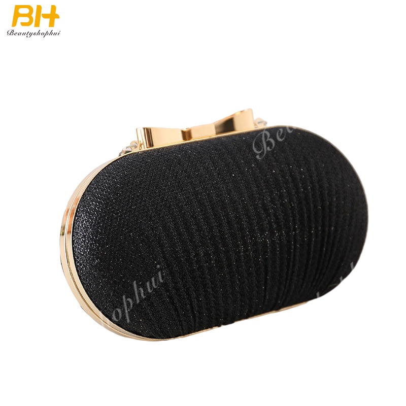 Túi Xách Tay Đeo Vai Đính Nơ Kim Loại Thời Trang Mới Cho Nữ