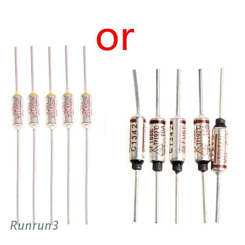 Set 5 cầu chì nhiệt mini 250 V10A 192 độ vỏ kim loại