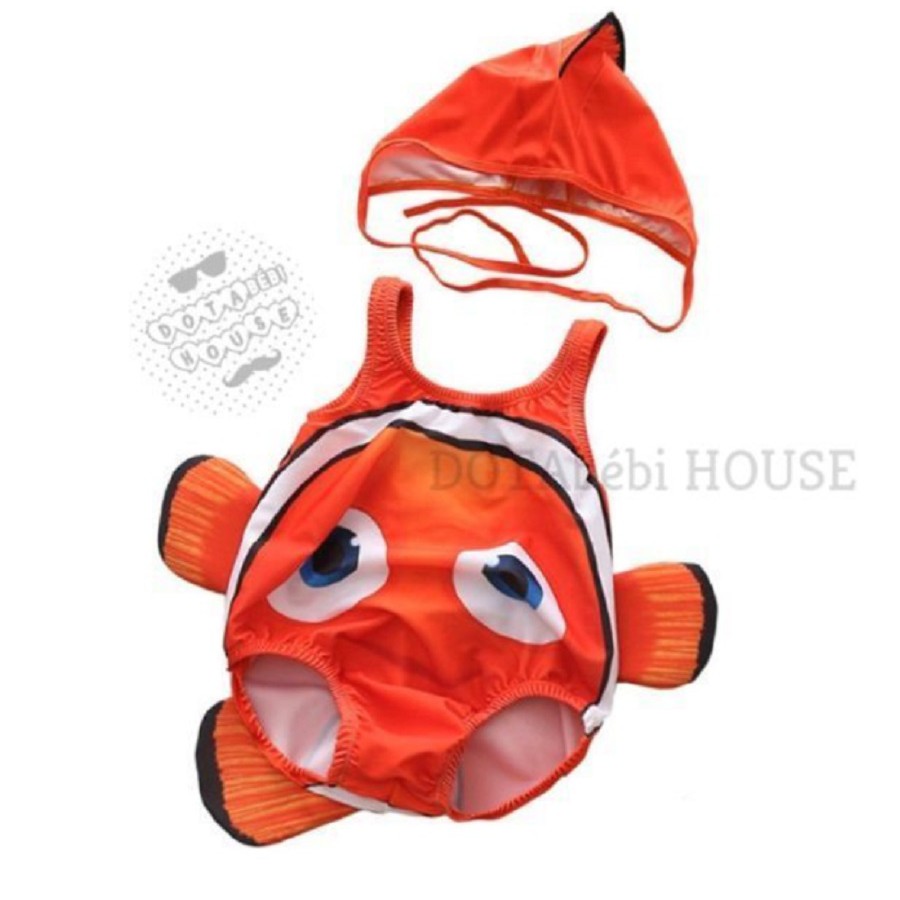 (có nón)[LOẠI 1 SIÊU ĐẸP] Đồ bơi cá nemo cho bé- DOTAbébi HOUSE