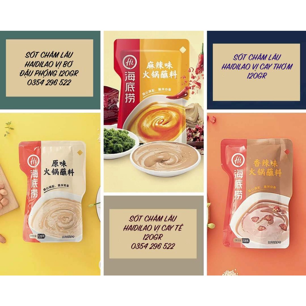 Sốt Chấm Lẩu Haidilao vị bơ đậu phộng ngậy ngon gói 120gr | BigBuy360 - bigbuy360.vn