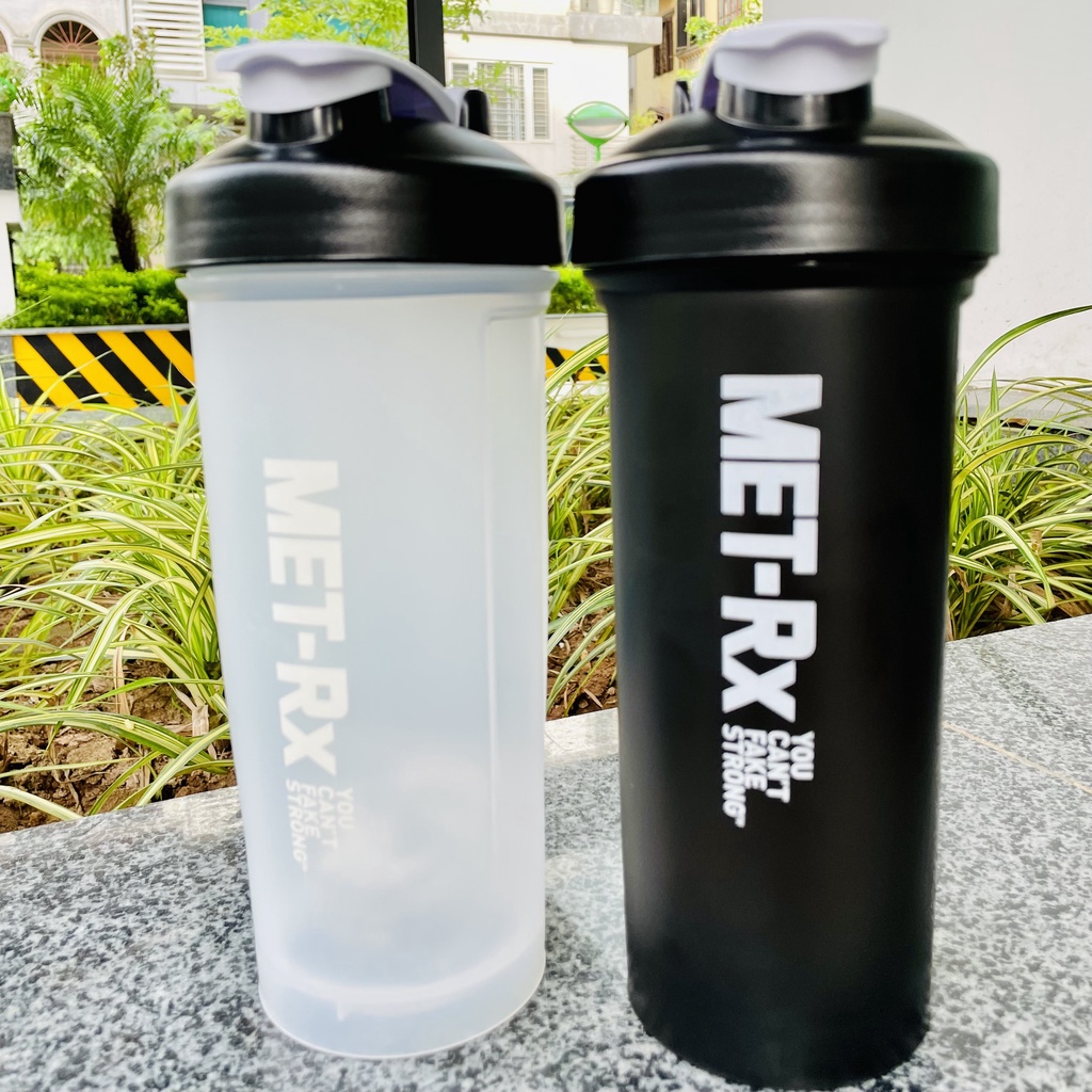 Bình lắc thể thao 1 Lít bình nước tập gym Shake bottle Met RX 1 Lít