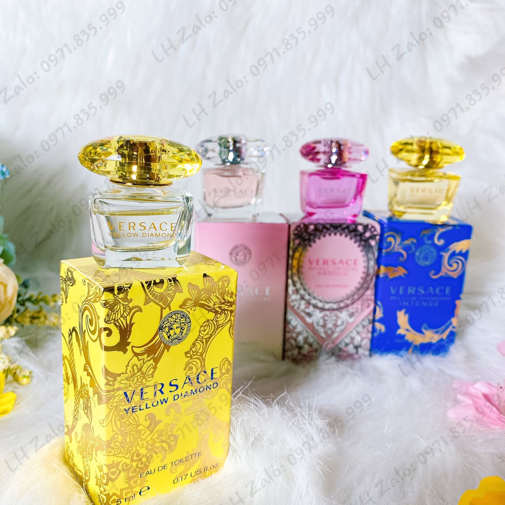Nước Hoa Versace Nữ, Versace Bright Crystal Mini 5ML, Versace Yellow 5ML, Nước Hoa Mini Nữ Chính Hãng