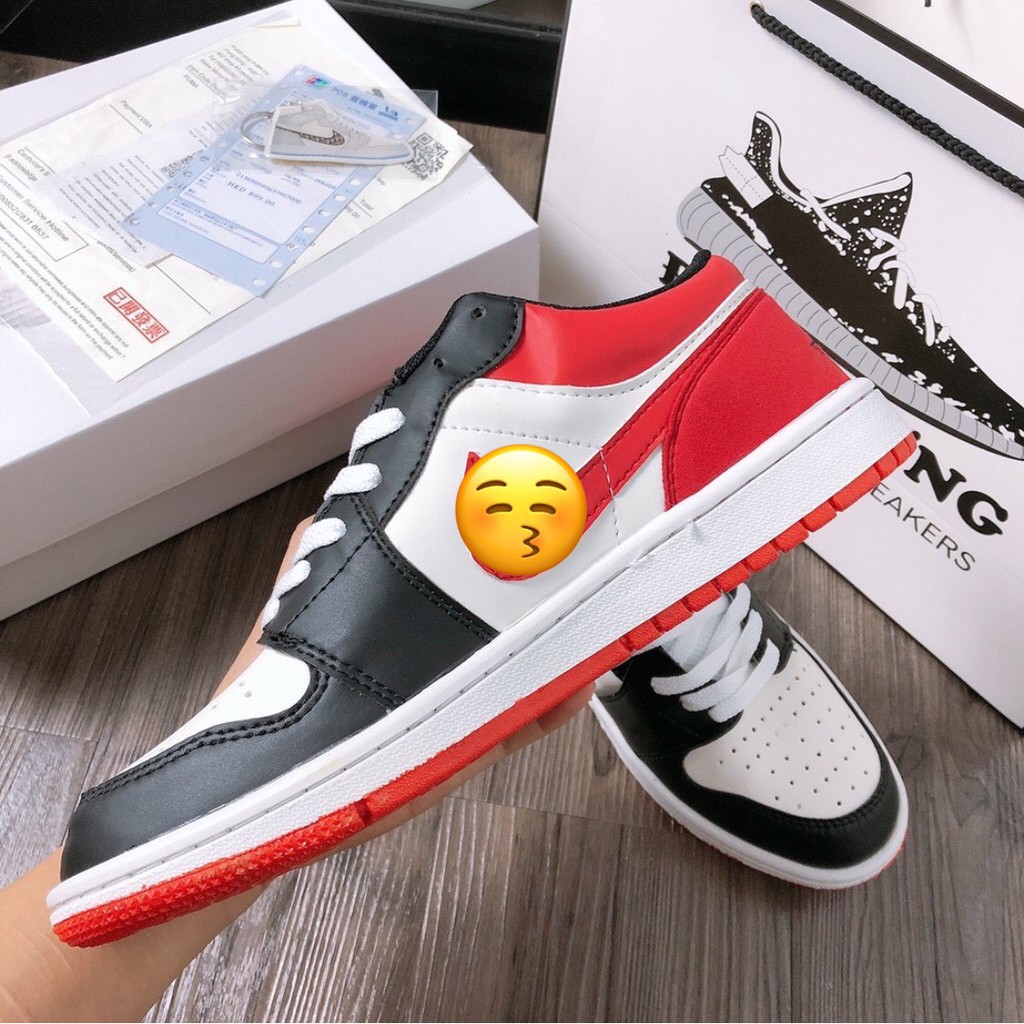jordan đen đỏ thấp cổ [TẶNG MÓC KHÓA - FULL BOX] giày jd đen đỏ thấp cổ giày thể thao jordan đen đỏ thấp cổ nam nữ | BigBuy360 - bigbuy360.vn