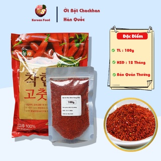 100g Ớt Bột Hàn Quốc Làm Kim Chi, Gia Vị Bột Ớt Hàn Quốc Chackhan - Nhập Khẩu Trực Tiếp