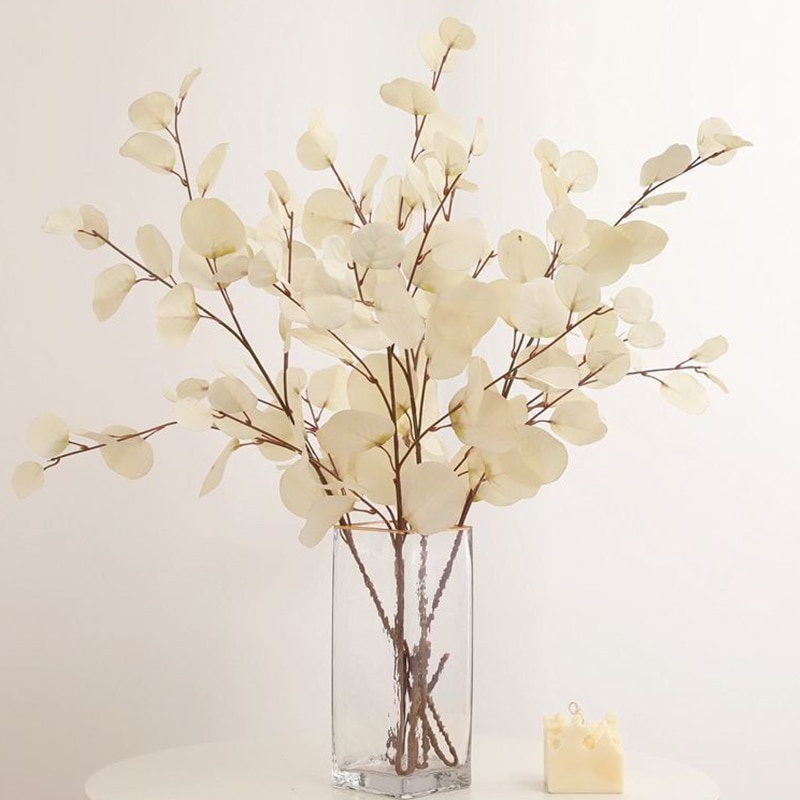 Lá Bạch Đàn Nhân Tạo Dài 80cm Dùng Trang Trí Nhà Cửa Phong Cách Bắc Âu