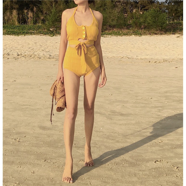 Đồ bơi 1 mảnh 3 màu thiết kế dây treo cổ thời trang gợi cảm | BigBuy360 - bigbuy360.vn