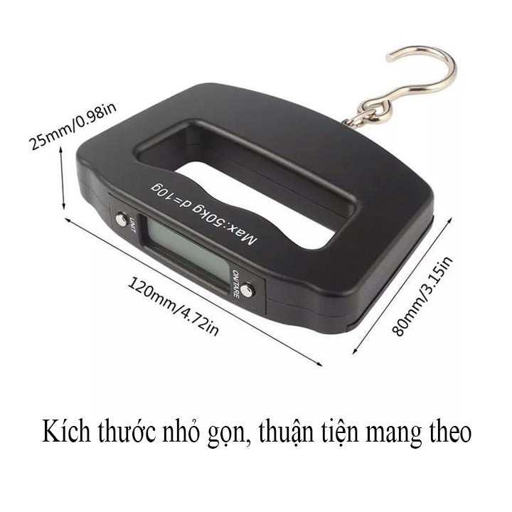 Cân Điện Tử Cầm Tay Mini 50kg Chính Xác Cao ( Bảo Hành 1 Năm ) TBE Shop