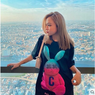 Áo phông tay lỡ unisex BAD RABBIT, Áo phông nữ form rộng đẹp hàng Quảng Châu chất cotton xịn thời trang Ulzzang