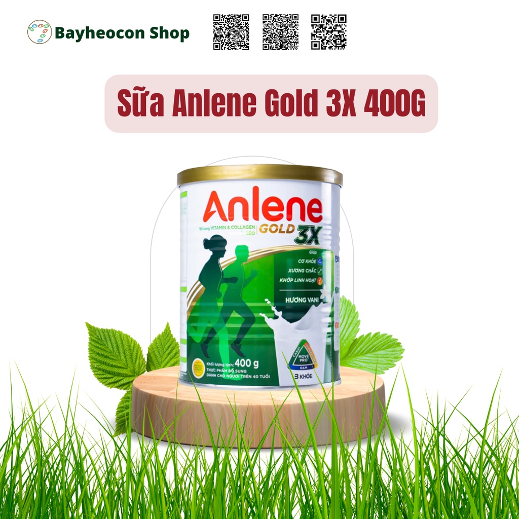 [Date 08/2023] Sữa Bột Anlene Gold Hương Vani Hộp Thiếc 400g