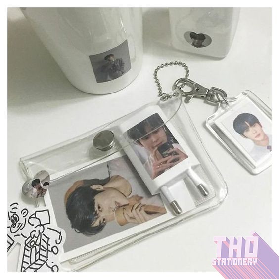 Ví Trong Suốt Bling Toploader 💖 Túi Đựng Tiền Thẻ Card Photocard Polaroid Lomo Kpop BlackPink BTS Idol Ribbon Confetti