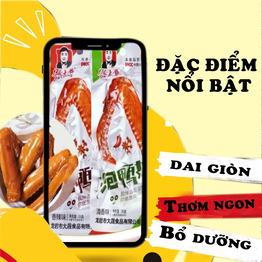 Cánh vịt cay giá rẻ dacheng trung quốc gói 35 gam loại I siêu ngon