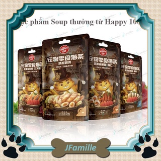 [THƯỢNG HẠNG] Súp Thưởng Wanpy Happy Cao Cấp, Thức Ăn Ướt Cho Mèo, Dinh Dưỡng, Chất Lượng Gói 5 Thanh - JFamille