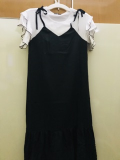 Có sẵn Set đồ đôi áo nam váy nữ maxi