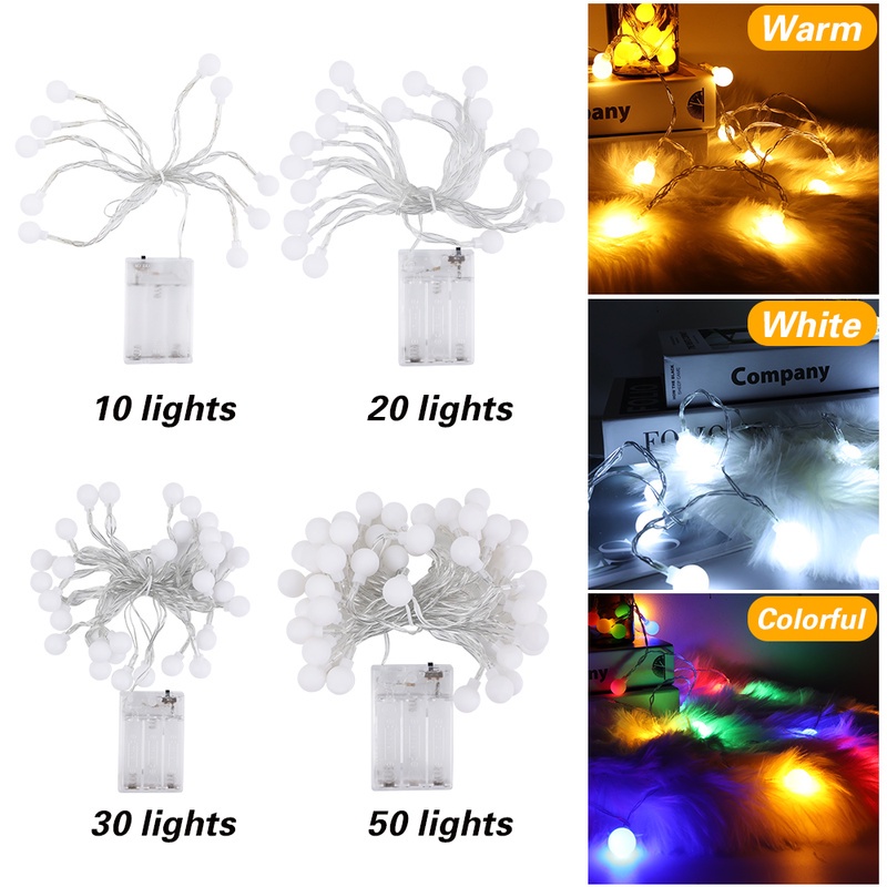 Dây Đèn LED 1.5 / 3 / 4 / 5M Hình Quả Bóng Độc Đáo Trang Trí Nhà Cửa / Tiệc Cưới / Giáng Sinh