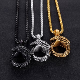 Dây chuyền nam - Vòng cổ nam kiểu Mãng xà cuộn tròn MX01