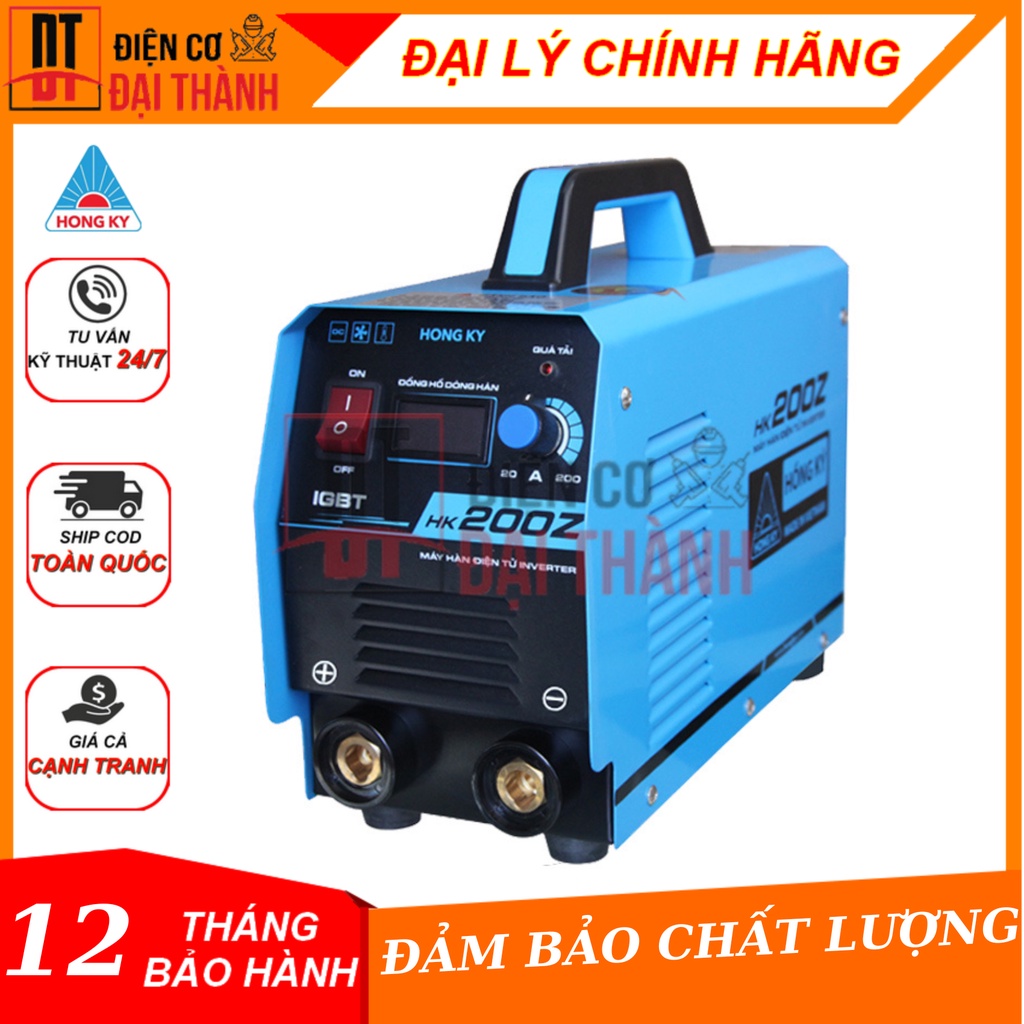 Máy hàn que Hồng Ký MMA Inverter 200 Ampe 220V HK200Z
