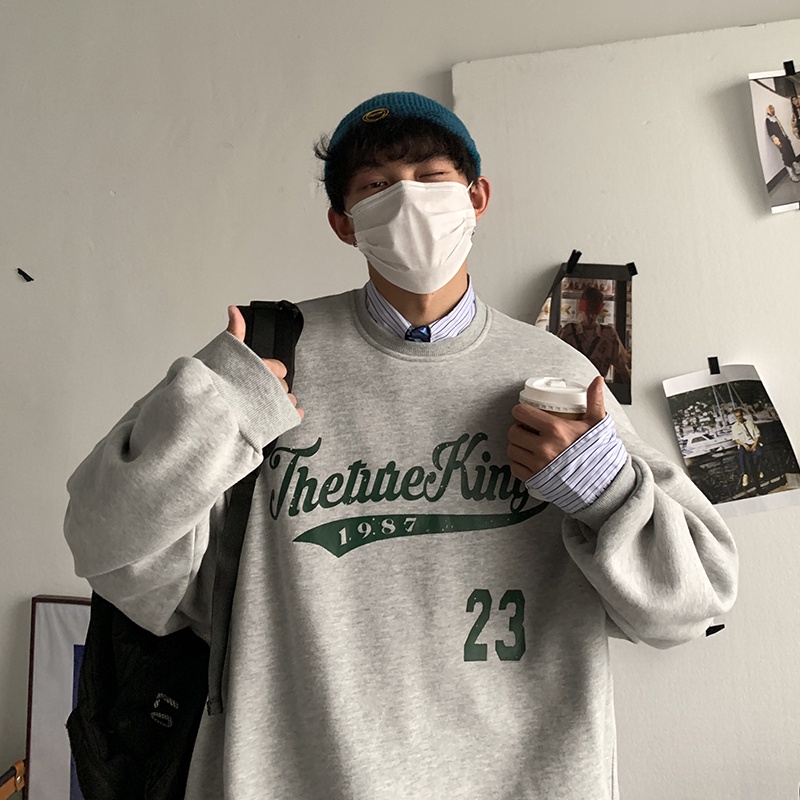 Áo Khoác Áo Sweater Mỏng Tay Dài Cổ Tròn In Họa Tiết Thời Trang Cho Nam Và Nữ Size M-3Xl