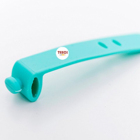 &lt;Ảnh Thật Shop Chụp&gt; Bộ 4 Dây Đai Silicon Cuốn Buộc Giữ Tai Nghe Cáp Sạc Chống Rối Có Nút Đính Chắc Chắn Nhiều Màu D112