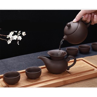 Bộ ấm chén trà bằng gốm cao cấp