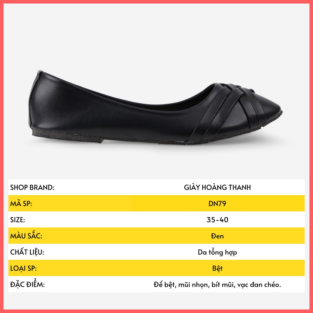Giày Búp Bê Đế Bệt Mũi Nhọn Giày Nữ Bít Mũi Big Size Hoàng Thanh DN79