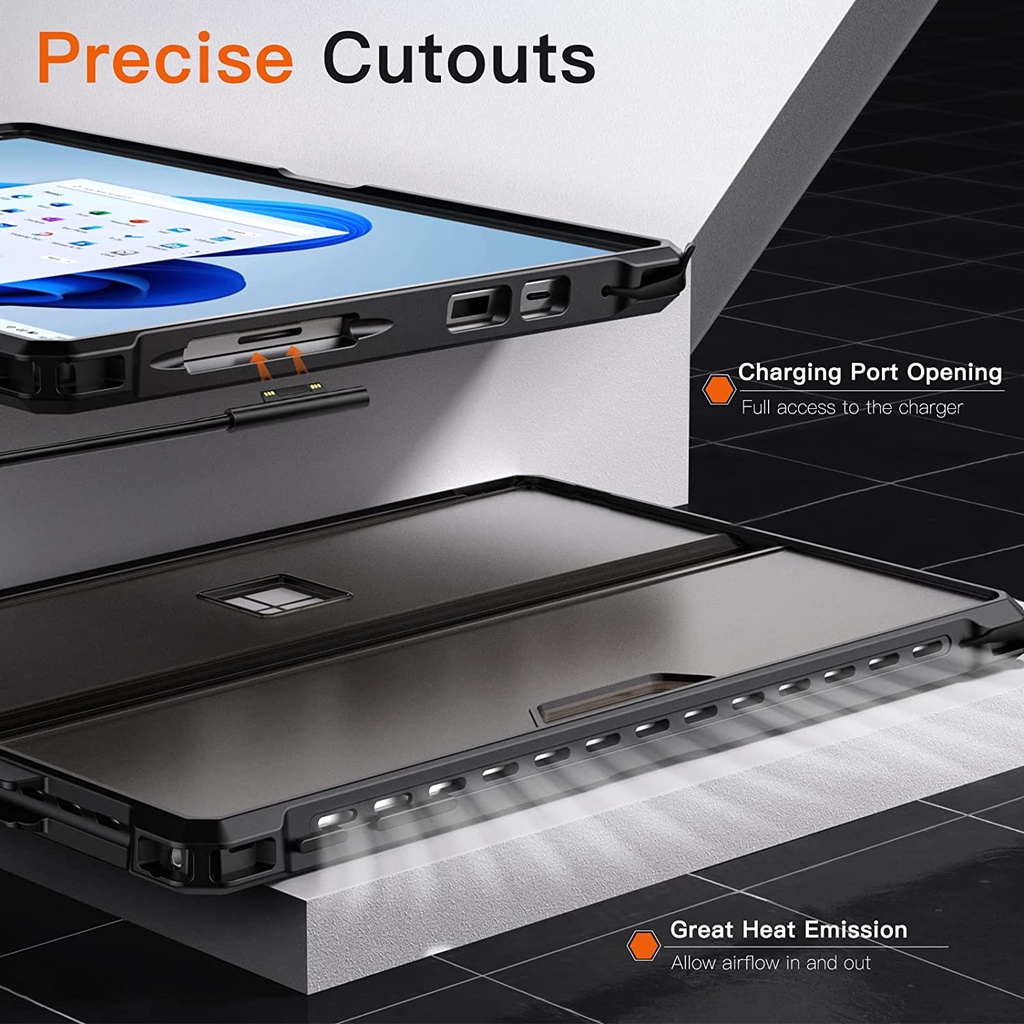 Bao Da Máy Tính Bảng Kèm Ngăn Đựng Bút Cho Microsoft Surface Pro 7 Plus / Pro7 / Pro 6 / Pro 5 / Pro 4 / LTE