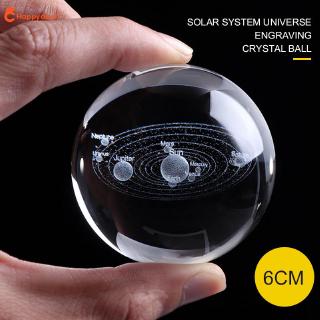 HAPPY Laser Engraved 3D Solar System Ball Sphere Creative Fashion Miniature