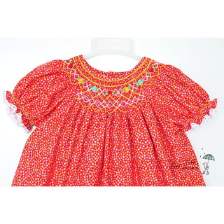 Đầm smock đỏ tết