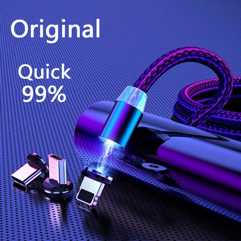 Dây Cáp Sạc Nhanh Cổng Usb Type-c Có Đèn Led Cho Ios Iphone Android Apple Samsung Oppo Vivo Xiaomi