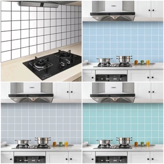 Decal 1m dán bếp tráng nhôm cách nhiệt khổ 60cm mẫu ô vuông DP946