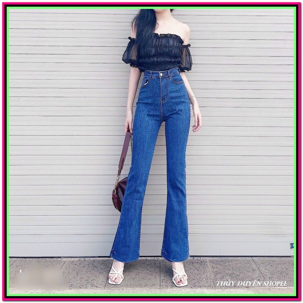 Quần jean nữ ỐNG LOE siêu xịn chất jean giãn tốt fome chuẩn size 26-30 ( 2 màu ) S3W -171 | BigBuy360 - bigbuy360.vn