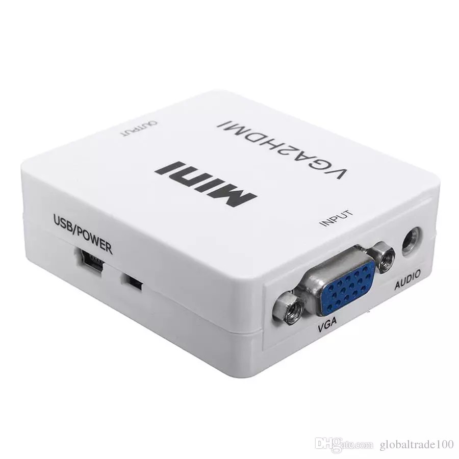 Bộ chuyển đổi tín hiệu từ VGA sang HDMI Mini trắng