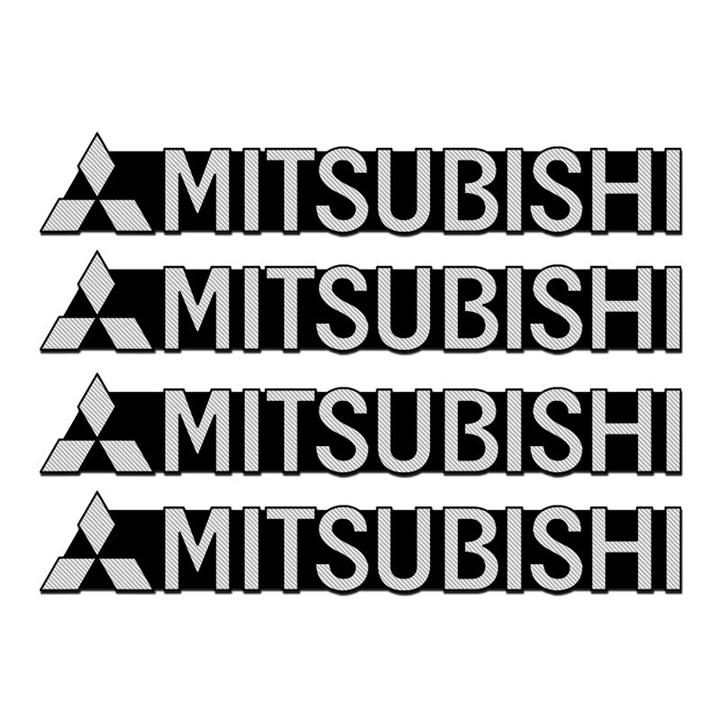 4/1 cái Sticker, tem dán decal chữ  Mitsubishi trang trí loa xe hơi Mitsubishi Mirage, Zinger, Pajero,Xpander  Lancer ASX L300 Montero Outlander Grandis
