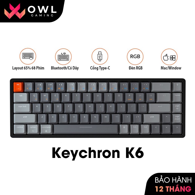 Bàn phím cơ Keychron K6 (Hàng chính hãng)