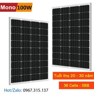 Tấm pin mặt trời 100W solar Mono 5 basboard