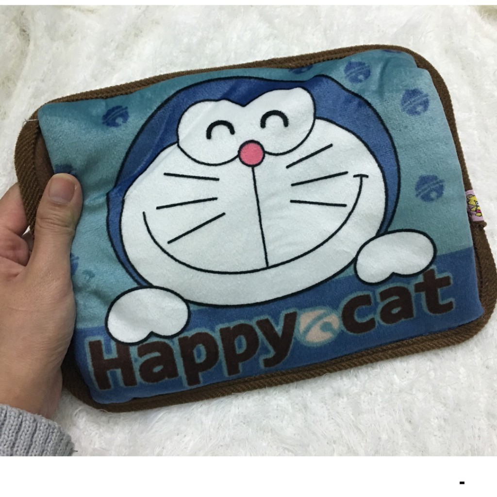 (Ảnh thật)-Túi sưởi hình mèo totoro hồng cầm gương chườm ấm Túi Sưởi Chườm Nóng Lạnh Giữ Nhiệt hình thú dễ thương