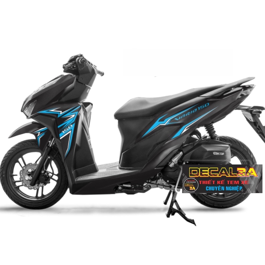 Tem Vario 150 xe đen phối tem trắng xanh
