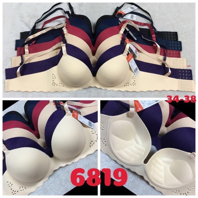 Áo lót đúc bàn tay mã 6819 không gọng nâng ngực