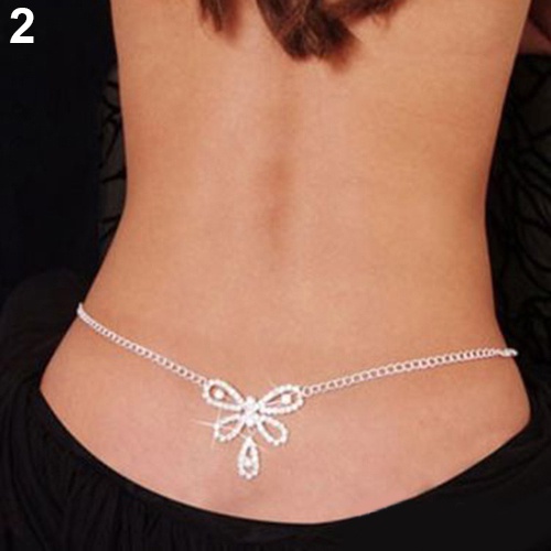 Dây Đeo Hông Đính Đá Hình Bươm Bướm Dùng Múa Bụng Thời Trang Cho Nữ
