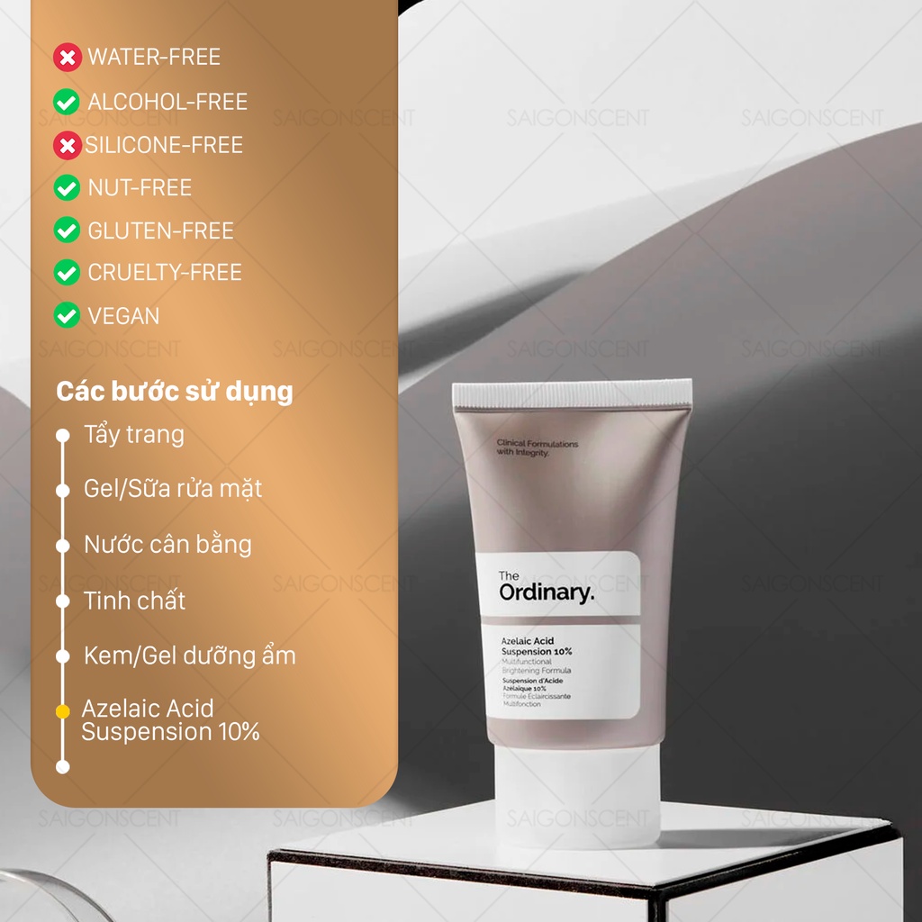 Kem dưỡng giảm thâm mụn The Ordinary - Azelaic Acid Suspension 10%