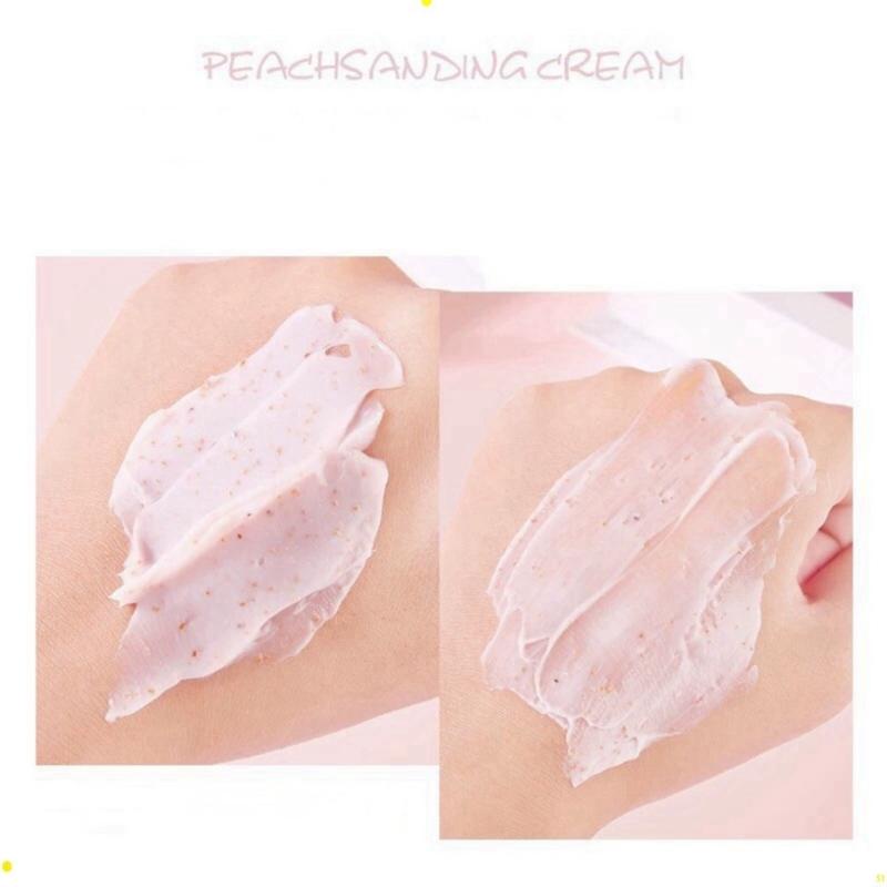 Tẩy tế bào chết da body đào Heyxi Peach Clear tẩy da chết body kem thải độc tố da TTB02