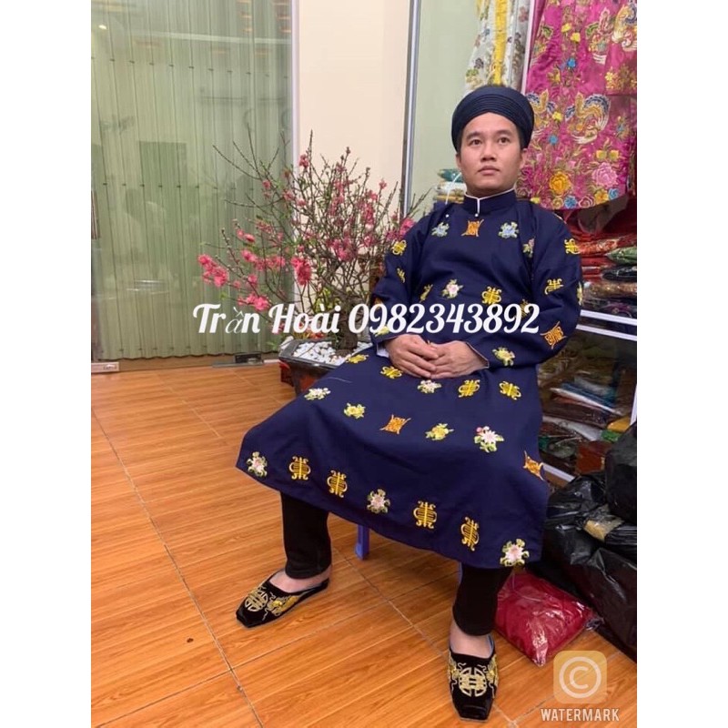 Áo ngũ thân nam- áo dài đi lễ nam vải đũi đẹp - áo tấc nam