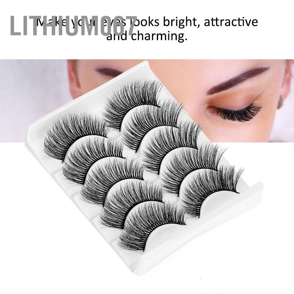 [Hàng mới về] 6 Cặp lông mi giả nối mi 3D trông tự nhiên