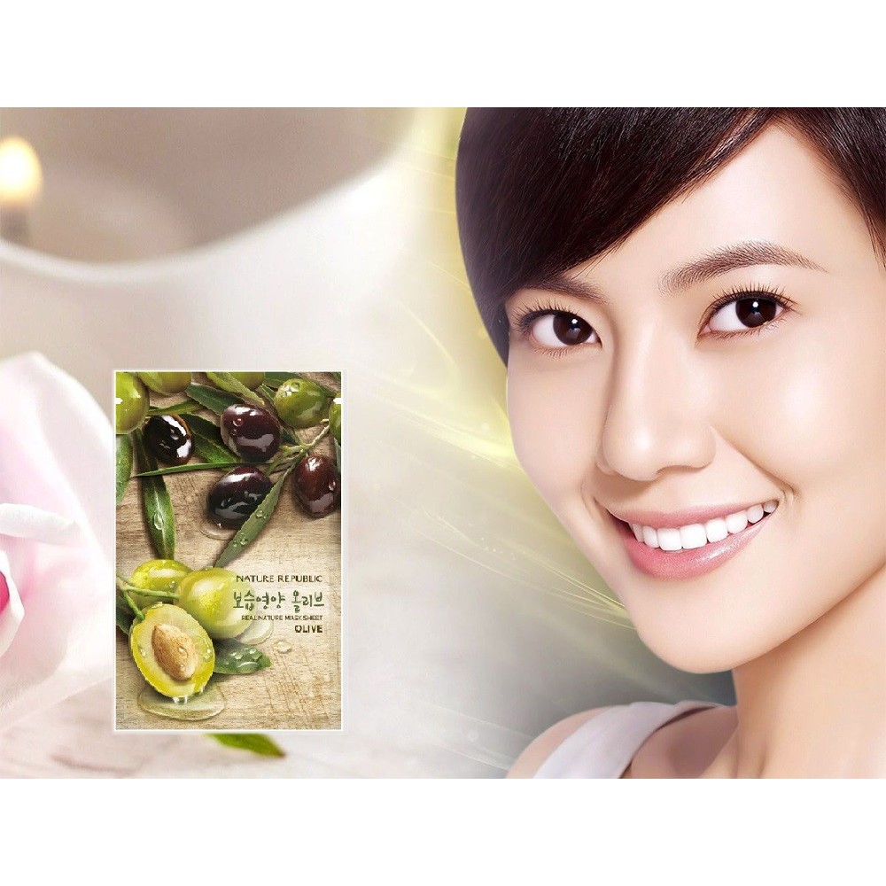 Mặt nạ dưỡng da chiết xuất Olive Hàn Quốc Nature Republic