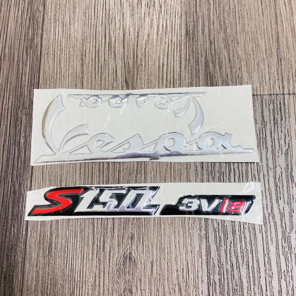Bộ tem dán xe Vespa S150, LX 125 3vie, LX 150 3vie chất liệu nhựa nổi cao cấp