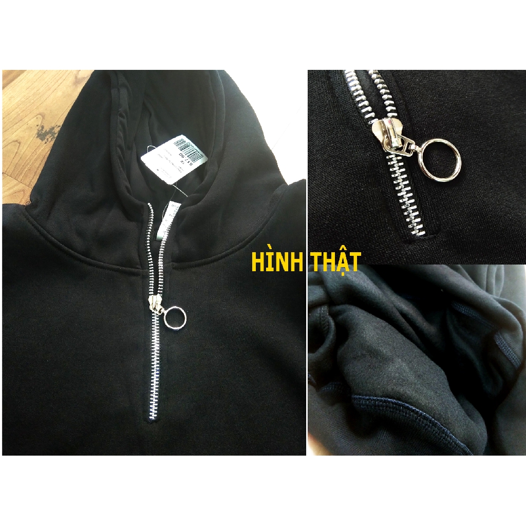 Áo Hoddie khóa kéo trơn unisex, nỉ bông 2 lớp dày dặn, thời trang-GV003 | WebRaoVat - webraovat.net.vn