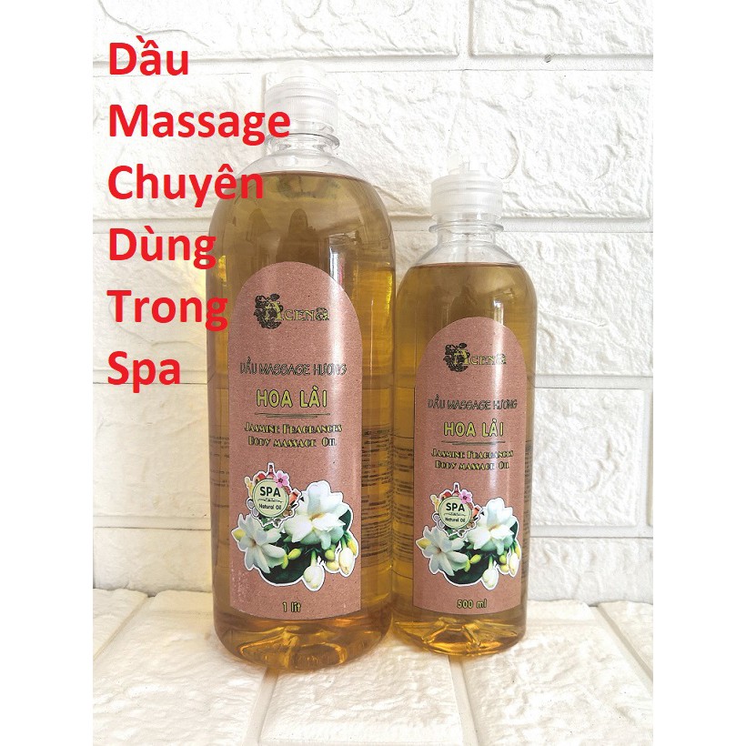 Dầu Massage Body Hoa Lài ACENA 1000ml Chuyên Dùng Spa, Trơn Tay, Mùi Hương Thư Giãn