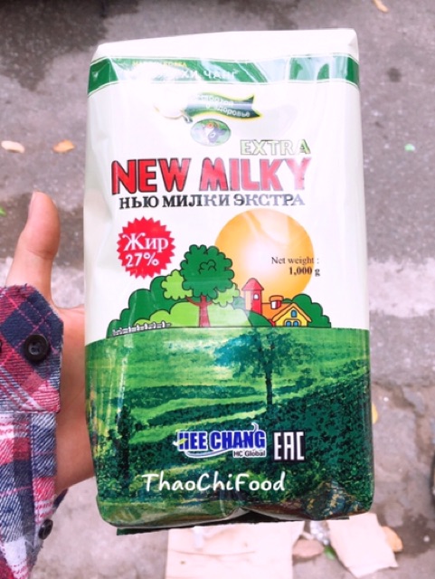 SỈ/LẺ, SỮA BÉO NGA NEW EXTRA MILKY -1KG - TÚI - NGA - Sữa đa năng, dùng là nghiền