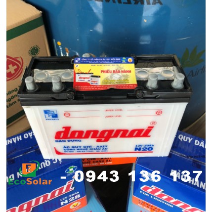 Ắc Quy Đồng Nai Nước 20A - Không kèm axit